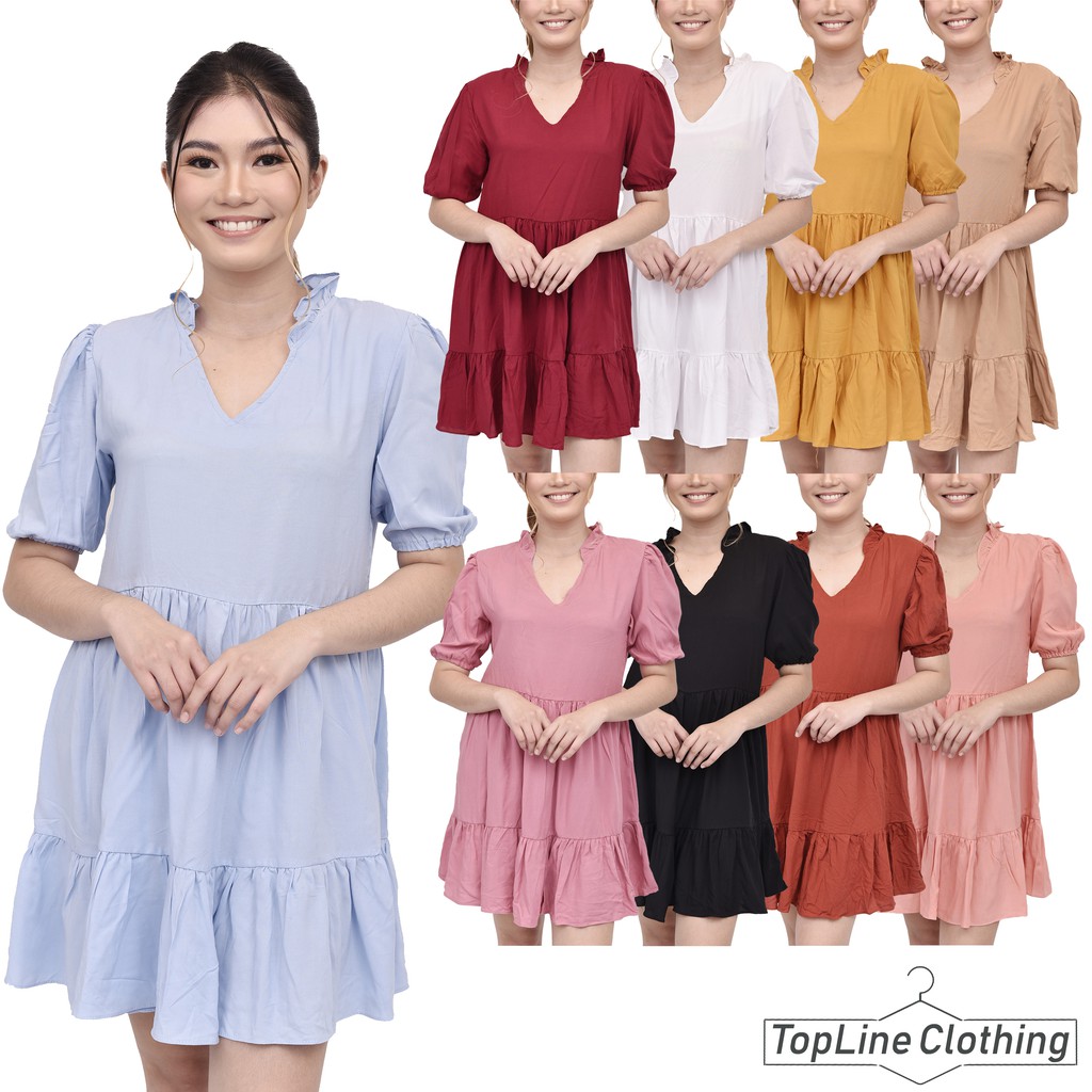 CLAIRE BABY DOLL DRESS | TOPLINE CLOTHING!! ️ TPL | Shopee Philippines