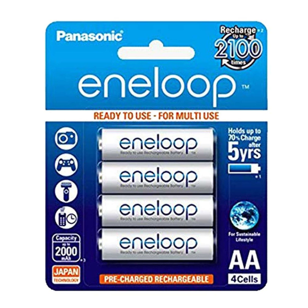 Panasonic Eneloop AA AAA Rechargeable BK-3MCCE 1.2V 2100mAh Use ...