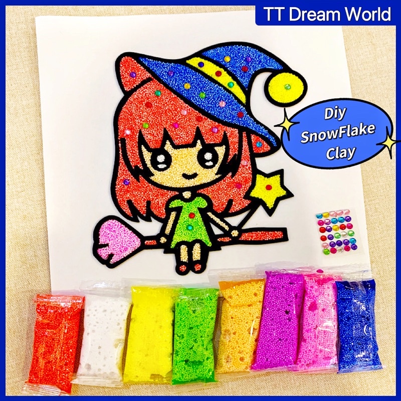 Children Snow Mud Clay Pearl Foam Clay Creative Handcraft Kids DIY Art ...