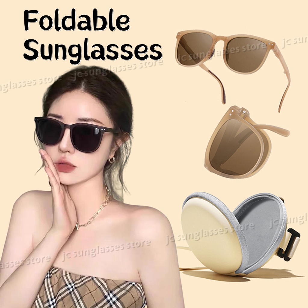 【Manila Ready Stock】 New Folding Sunglasses Fashion Glasses Portable