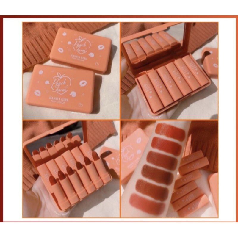 Hasaya Girl Peach Farm PEACH LOVERS (6pcs LIPSTICK) Shopee Philippines