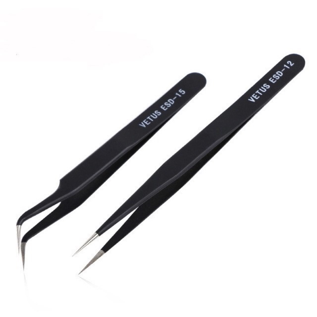 VETUS 1pcs 100 Tatak Bagong Anti static na ESD Tweezers hindi