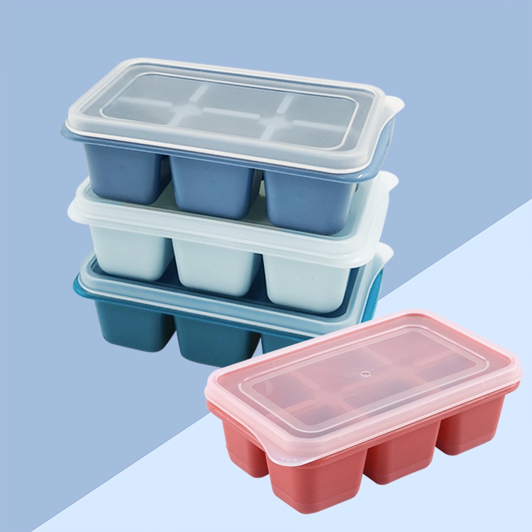 6Holes Round Balls Ice Mold Plastic Tray Ice Making Box Molds With Cove ...