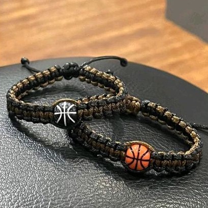 Sports Bracelets 12pcs Basketball Charm Bracelets Basketball
