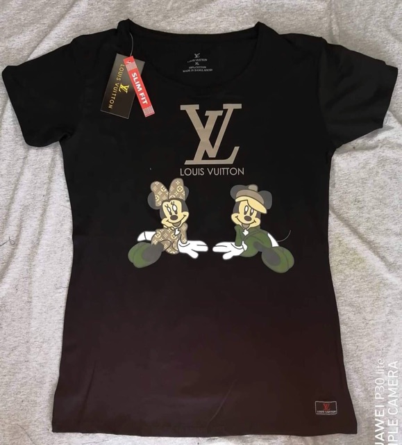 LOUIS VUITTON Tshirt For Women Branded Overruns from Bangladesh 100% cotton