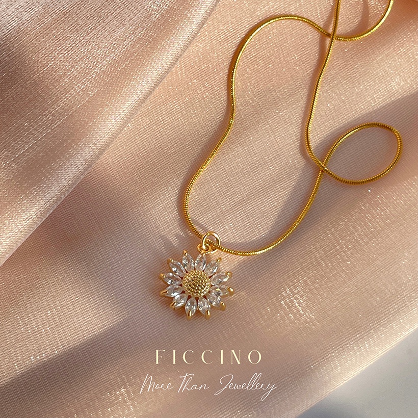 Sunflower necklace shopee clearance