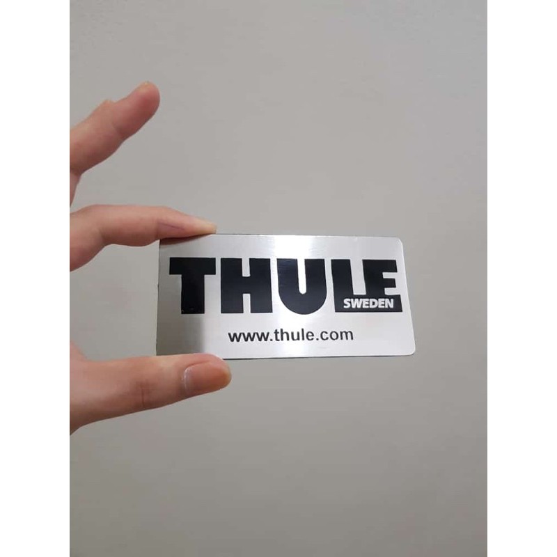 1pc Large Size 10.8x5.5cm Plate Emblem Thule Design Black Silver for Car Accessories