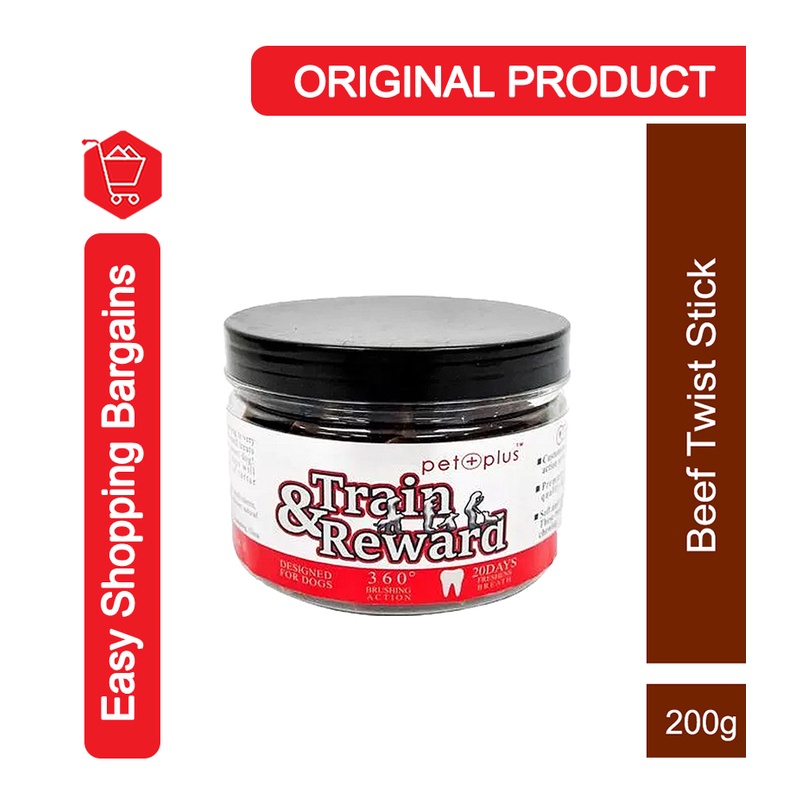 Pet Plus Train and Reward Twist Stick Beef Flavor Dog Trearts Shopee