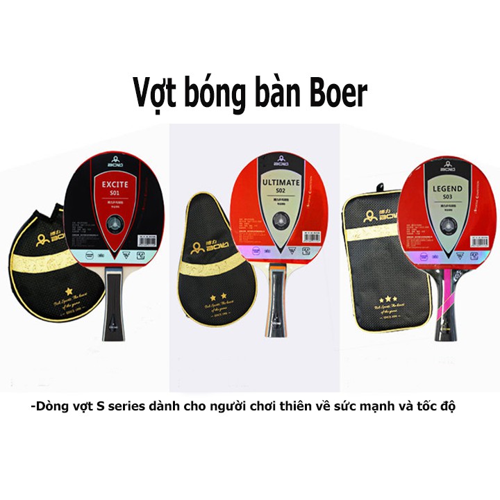 Boer S01 table tennis racket with 2 balls mBIT | Shopee Philippines