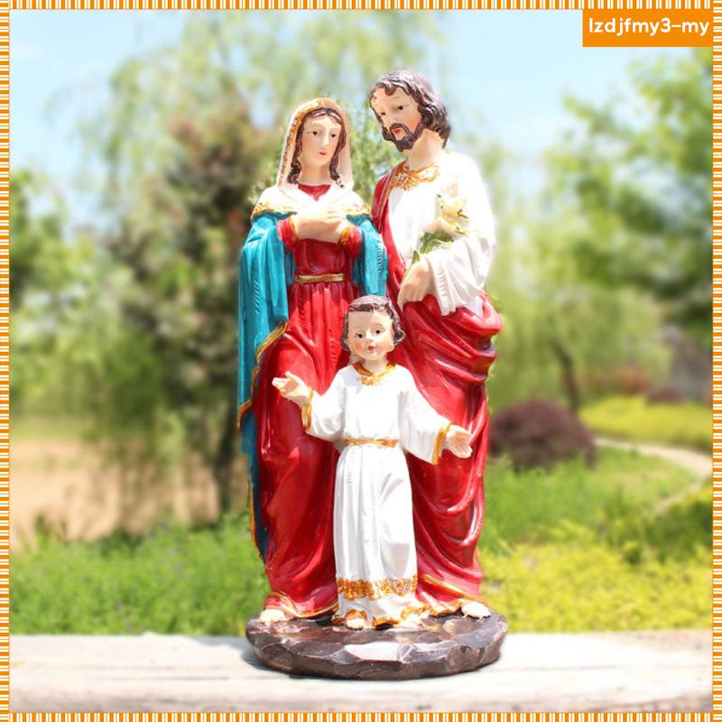 AEE1 [Activity Price] Holy Family Statue Handpainted Sculptures Jesus