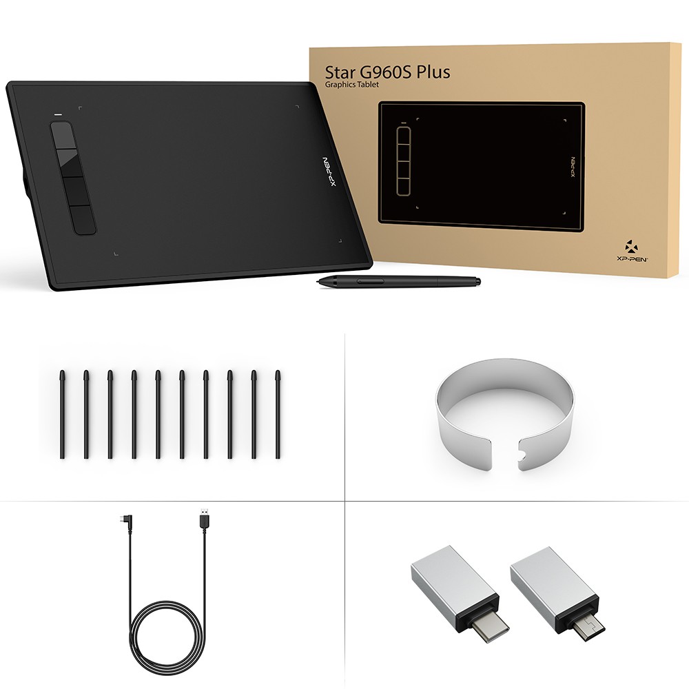 XPPen Star G960S Plus Digital Drawing Tablet Graphic Pen Tablet