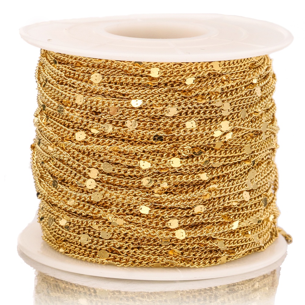 1.5MM Stainless Steel Gold Press Rounded Chains For Earring Anklet ...