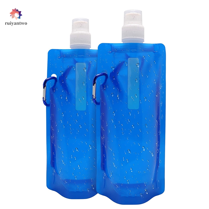 【RPH】Portable Ultralight Foldable Water Bag Soft Flask Bottle Outdoor