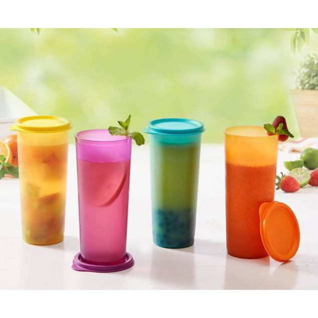 Tupperware drinking containers in various colors giant tumblr | Shopee ...