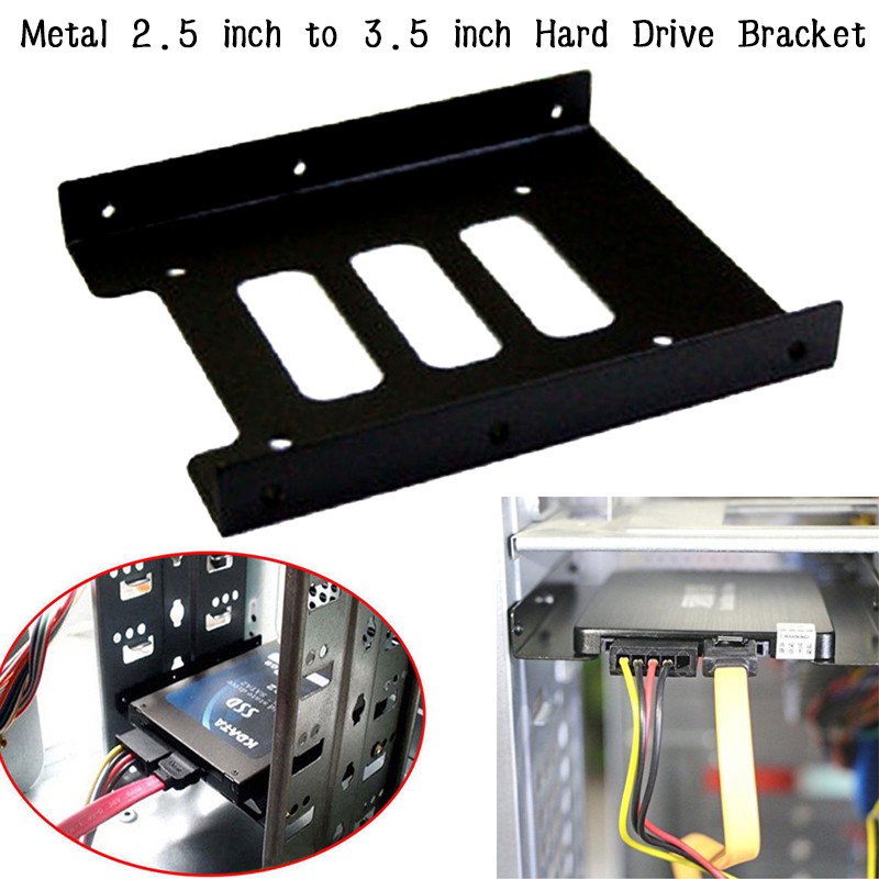 Metal 2.5 inch to 3.5 inch Hard Drive Bracket SSD Solid State Disk ...