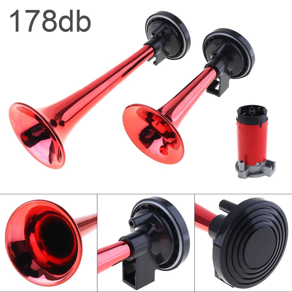 Dual Tone Air Horn Set Trumpet Compressor for Motorcycle Car Boat Truck ...