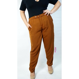 Plus Size Trousers with Side Pockets