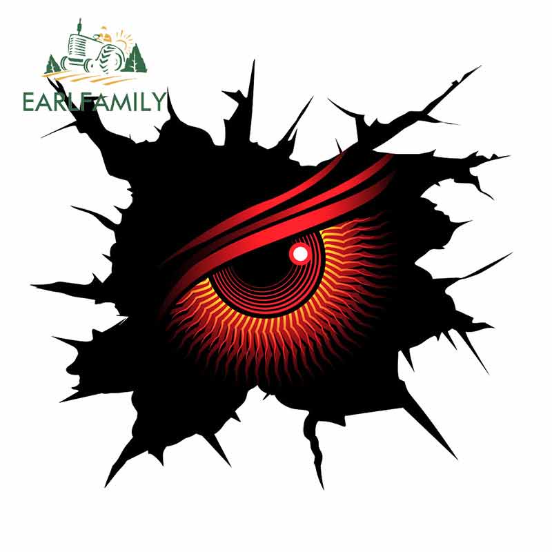 EARLFAMILY 13cm Demonic Eye Looking Through A Wall Fracture Car ...