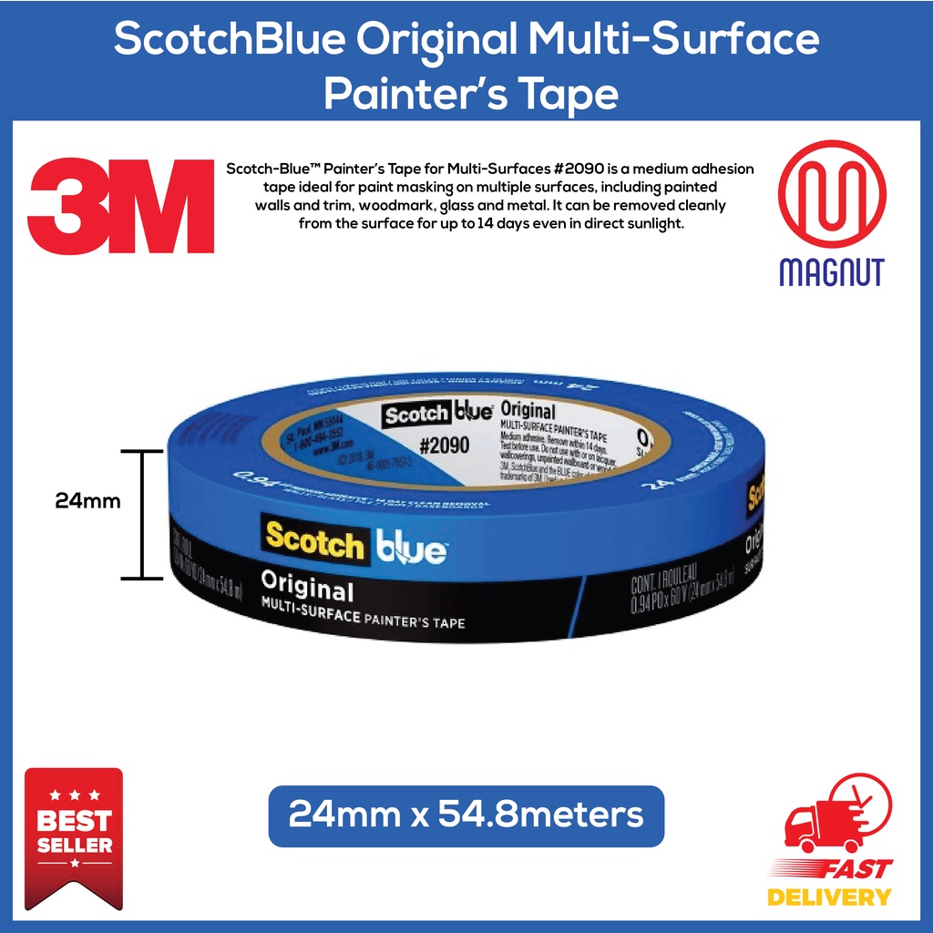 3M ScotchBlueTM MultiSurface Painter's Tape 2090 Shopee Philippines
