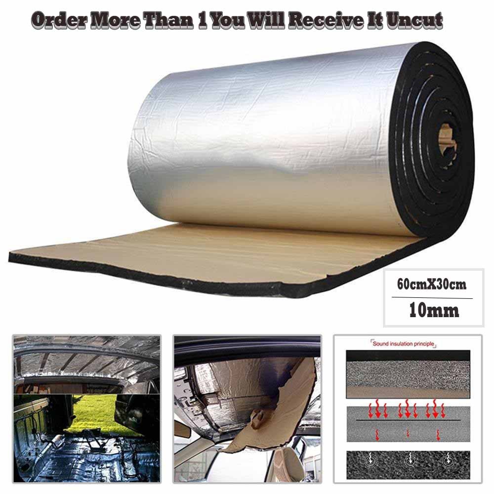 60CMx30CM10MM Aluminum Car Hood Mat, Engine Firewall Heat Mat, Sound