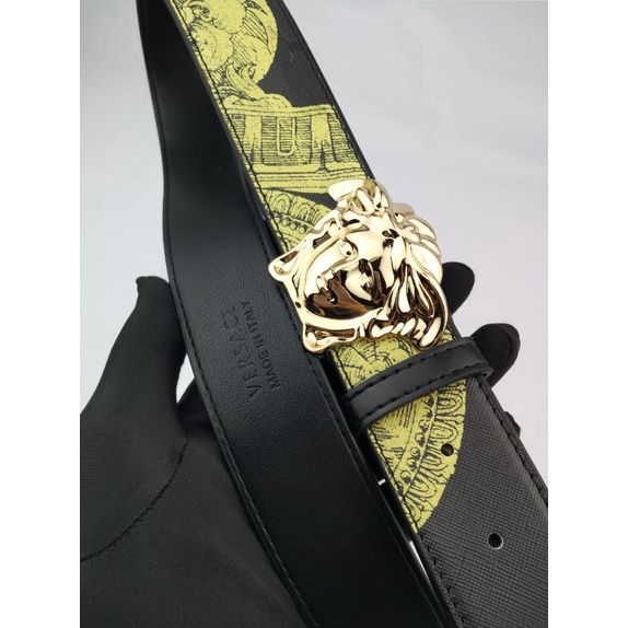 genuine leather versace belt men
