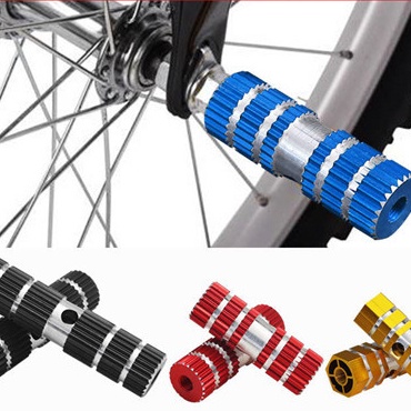Aluminum Alloy Bike Pegs Foot Pedals, Anti-Skid Bicycle Pegs Lead
