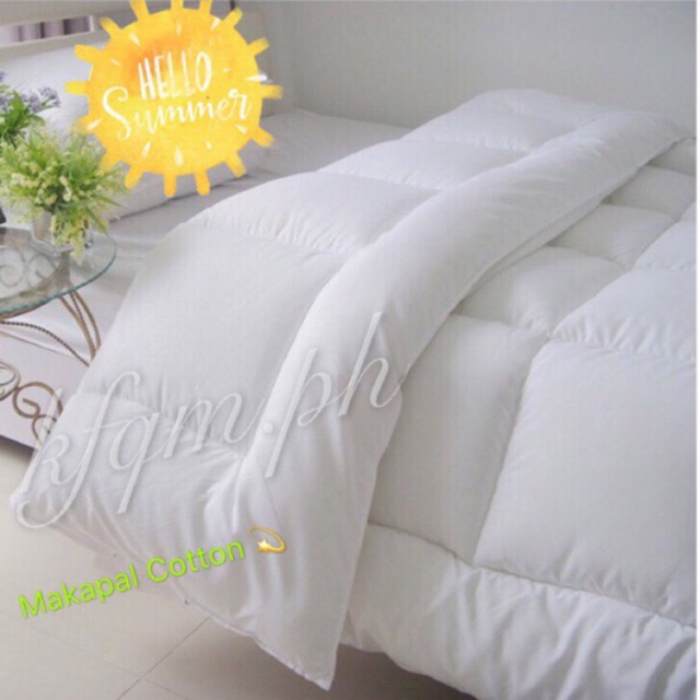 Plain White Bed Comforter Hotel Quality(Duvet Filler)&Bag Shopee Philippines