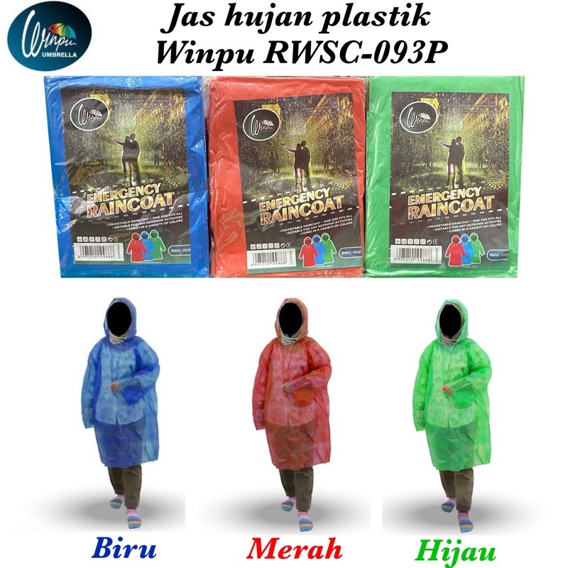 Winpu Plastic Raincoat RWSC-093P | Shopee Philippines