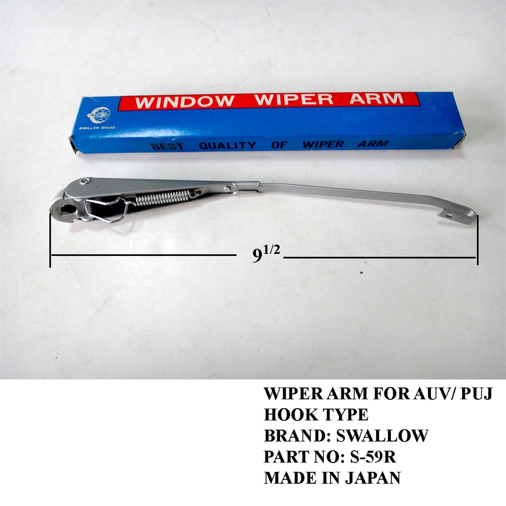 WIPER ARM HOOK TYPE, SWALLOW BRAND, MADE IN JAPAN Shopee Philippines