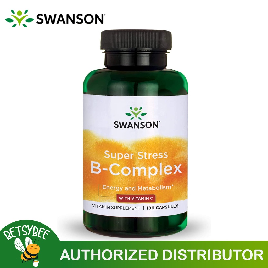 Swanson B-Complex With Vitamin C Super Stress 100 Capsules | Shopee ...