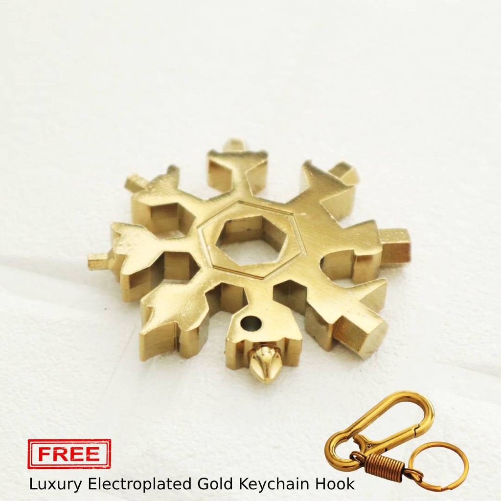 Moto Elite 18 in 1 Sprocket Keychain Tool (FREE Electroplated Keychain