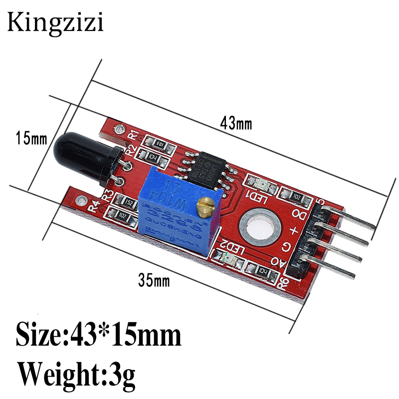 4Pin KY-026 Flame Sensor Module IR Sensor Detector For Temperature ...