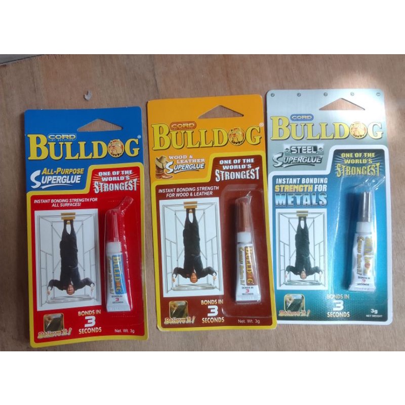 BULLDOG ALL PURPOSE/LEATHER/STEEL SUPER GLUE CORD 3GRAMS ONE OF WORLDS