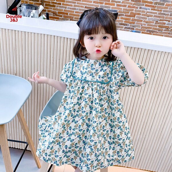[1-9 years old] Girls Princess Dress New Children Fashion Princess Dress  Baby Girl Floral Dress