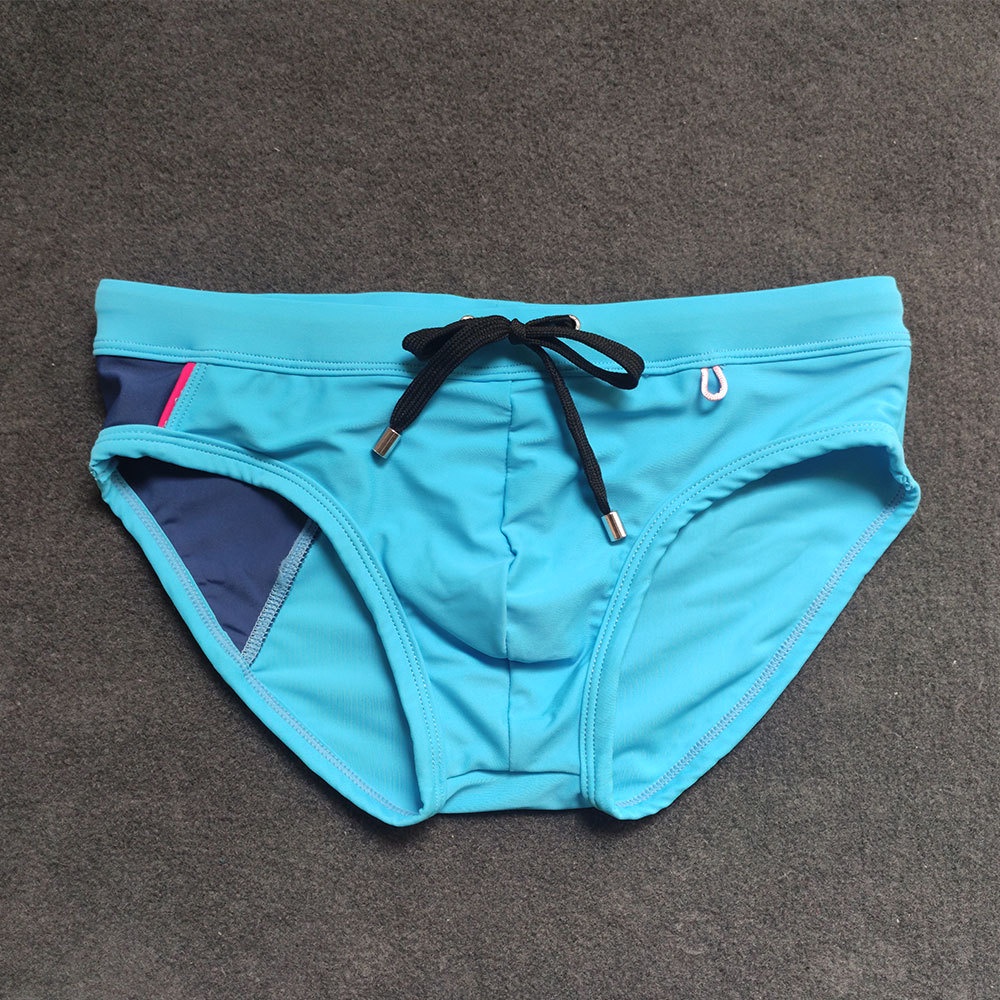 Mens Simple Color Matching Triangle Swimming Trunks With Push Pad HHC25 ...