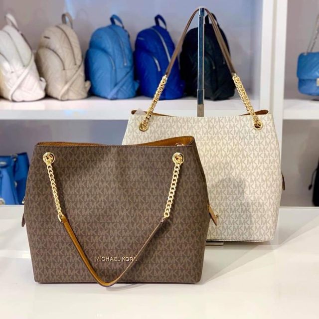 Mk lg chain clearance shoulder tote