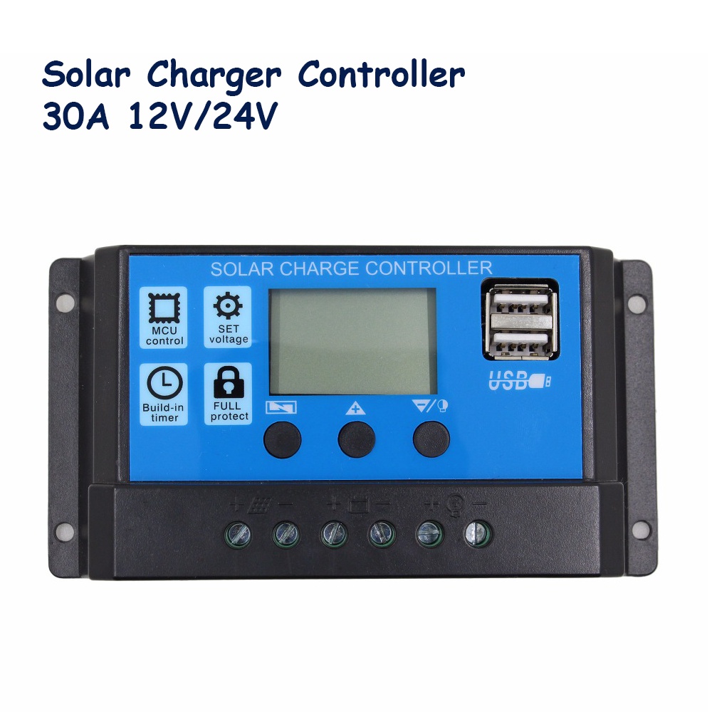 Solar Charger Controller 30A Solar Panel 12V 24V | Shopee Philippines