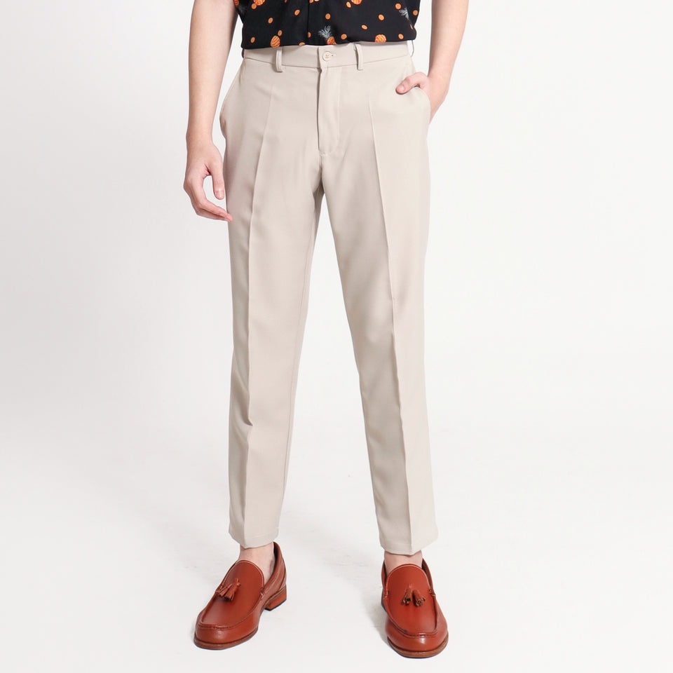 Waffle Slim Fit Ankle Trouser