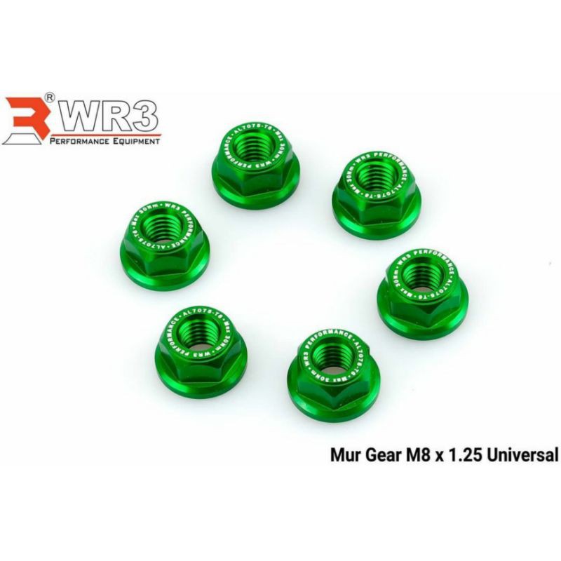 Gear Nut WR3 M8 Yamaha R15 v2 v3 VVA MT15 Xabre XSR 155 Vixion NVL NVA