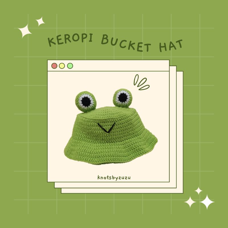 knotsbyzuzu Frog Bucket Hat (Keroppi) Shopee Philippines