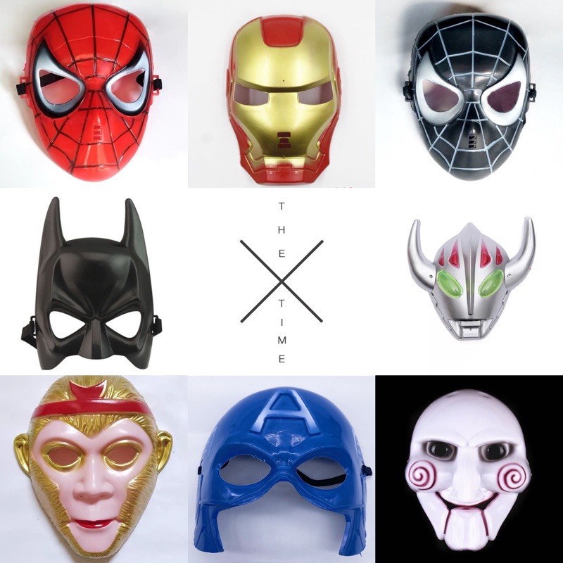 Spider-Man Batman Iron Man captain America jigsaw Mask. Kids | Shopee ...