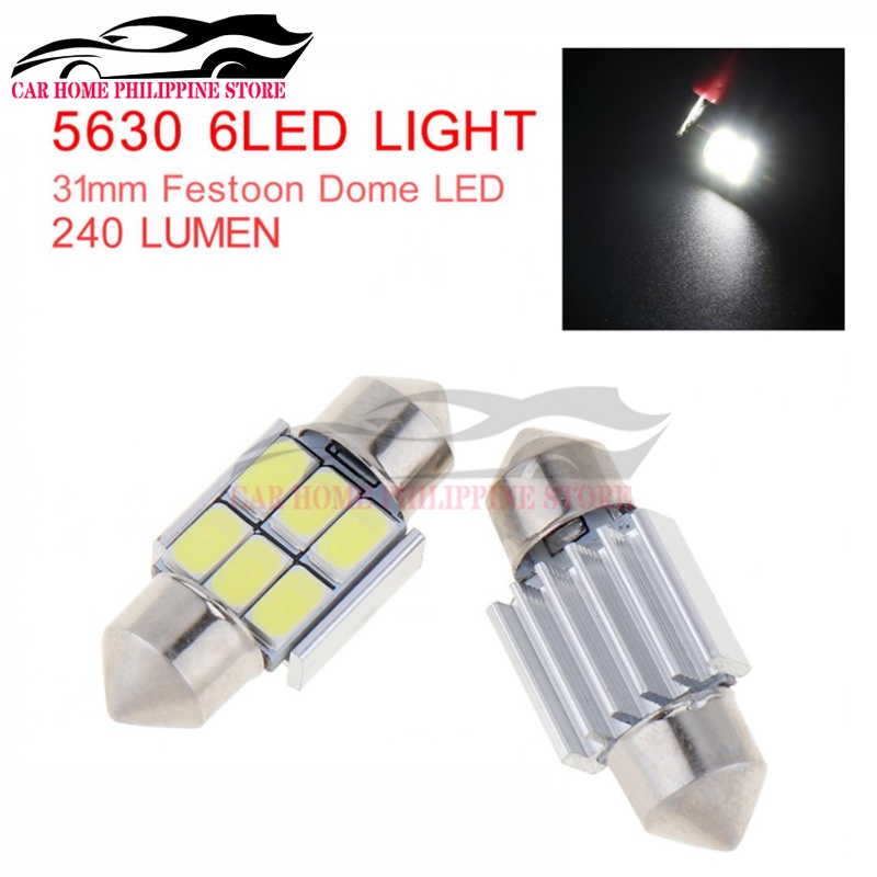 2pcs 31mm 12V 5630 6 SMD LED Car Interior Dome Light Bulbs Shopee