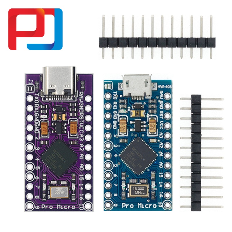 Mini/Type-C/Micro USB Pro Micro ATMEGA32U4 5V/16MHZ module With the ...