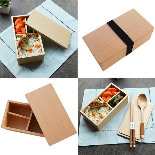 Wood Lunch Box Japanese Bento Boxes | Shopee Philippines