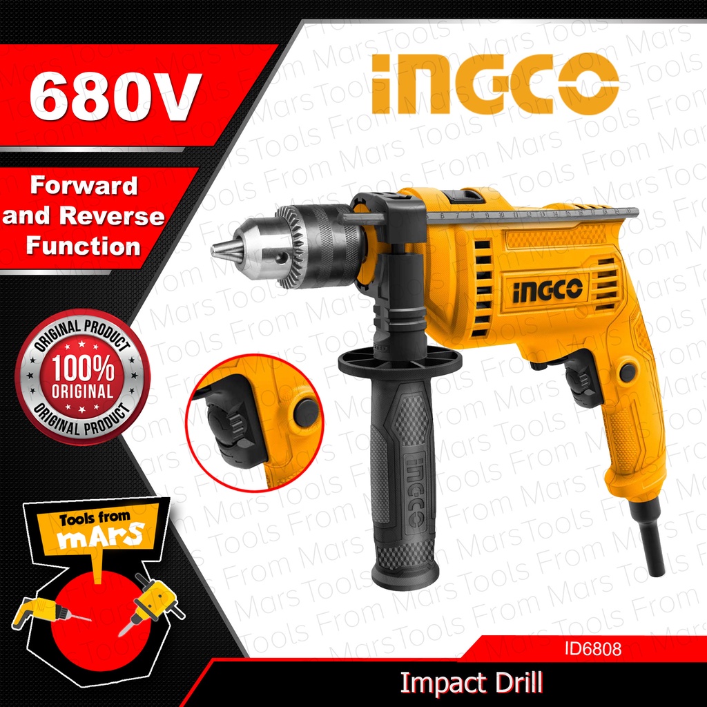 [COMBO] INGCO Angle Grinder 700W AG70012 + Impact Hammer Drill 680W ...
