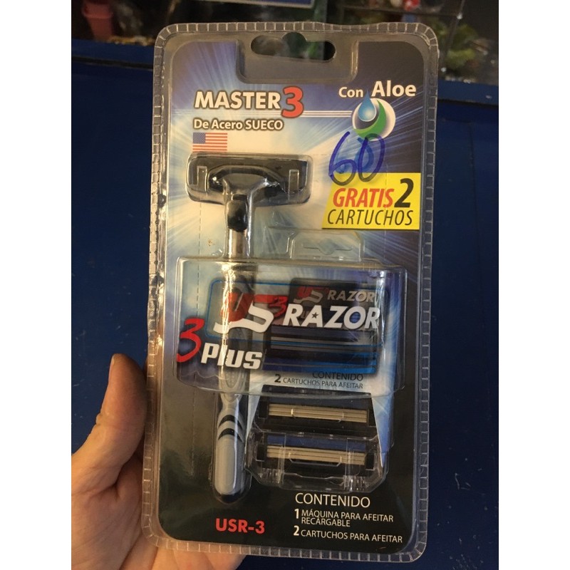 3-blade 3-head razor set - Master 3 | Shopee Philippines