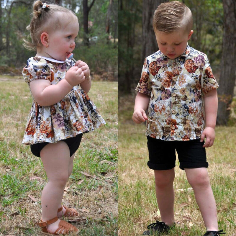 Boy and girl hot sale sibling matching outfits