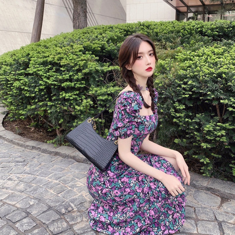 Long Skirt For Women Floral Chiffon Dress Female Summer Long Skirt