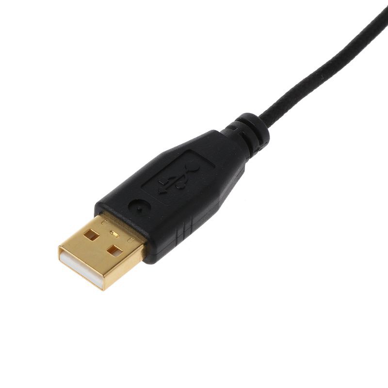 Gold Plated Durable Nylon Braided Line USB Mouse Cable Replacement Wire ...