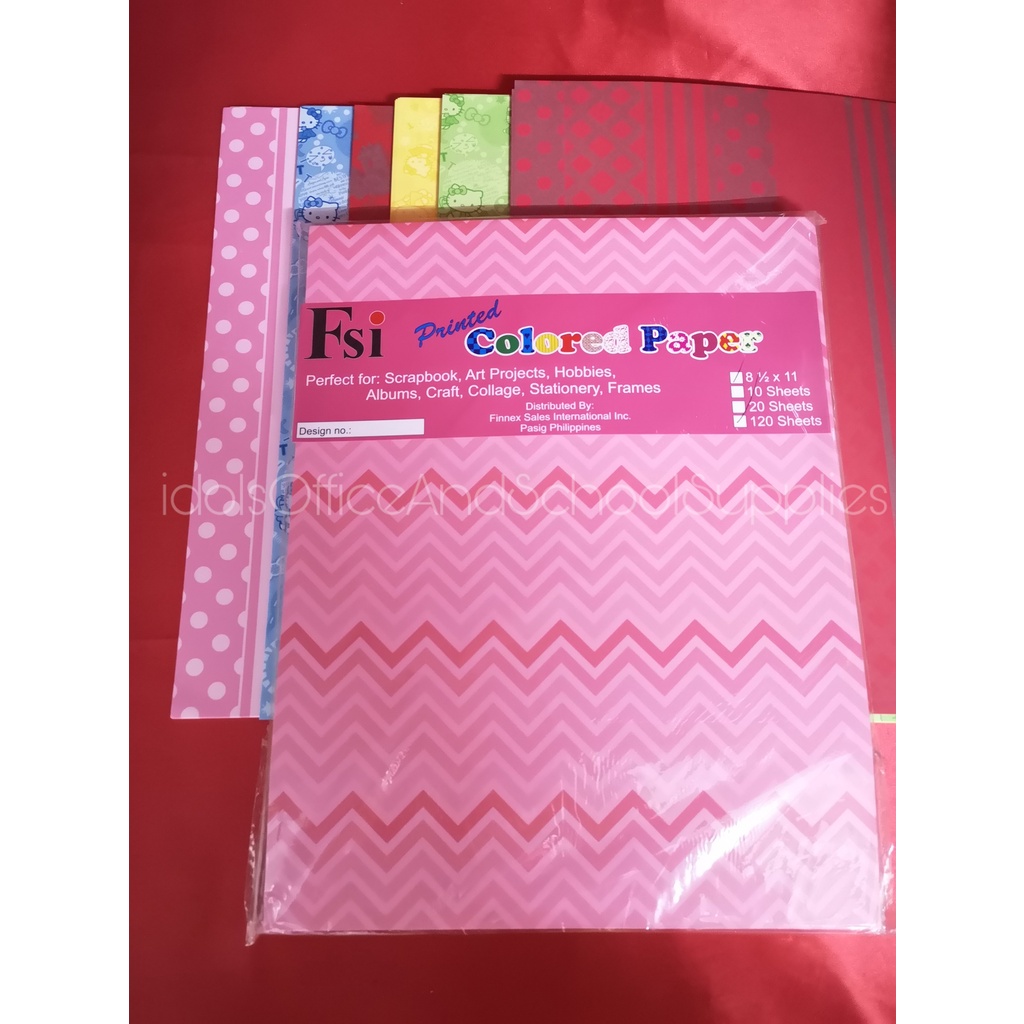 FSI Printed Colored Paper | Shopee Philippines